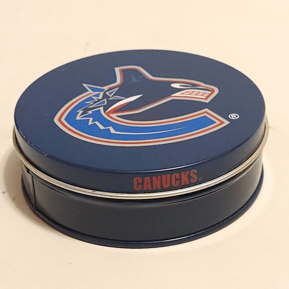 VANCOUVER CANUCKS NHL Coaster Tin Set of 6 BNIP - Picture 1 of 3